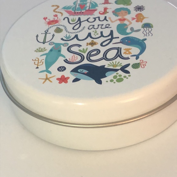 ⚓️🐠🧜‍♀️ 🐟 You Are My Sea 🌊 Metal Tin 🐳 3.5” 🐙 NWT 🐟🧜‍♀️ 🐠 ⚓️ - Picture 3 of 6